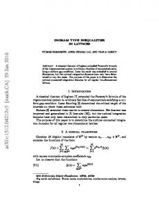 Ingham type inequalities in lattices