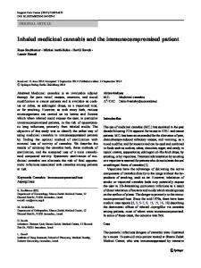 Inhaled medicinal cannabis and the ... - Springer Link