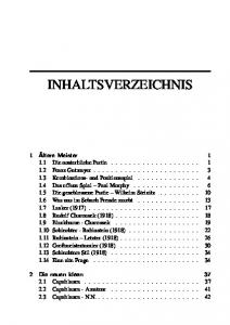 INHALTSVERZEICHNIS - Schachklassiker