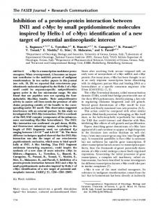 Inhibition of a protein-protein interaction ... - The FASEB Journal