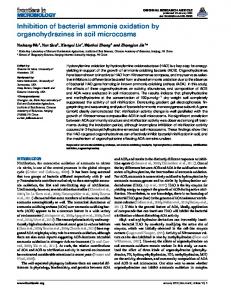 Inhibition of bacterial ammonia oxidation by ... - BioMedSearch