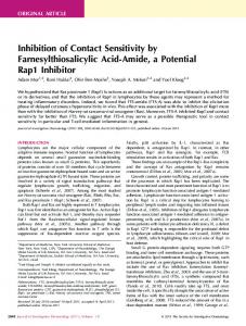 Inhibition of Contact Sensitivity by ...