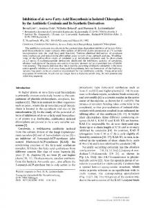 Inhibition of de novo Fatty-Acid Biosynthesis in