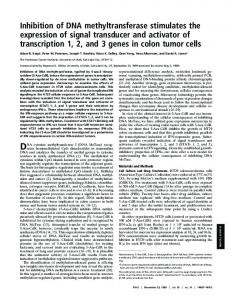 Inhibition of DNA methyltransferase stimulates the expression of signal ...