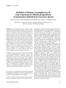 Inhibition of Human Cytomegalovirus IE Gene Expression by ... - In Vivo