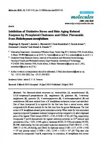 Inhibition of Oxidative Stress and Skin Aging-Related Enzymes ... - MDPI