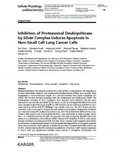 Inhibition of Proteasomal Deubiquitinase by Silver