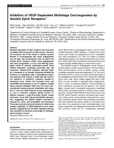 Inhibition of VEGF-Dependent Multistage