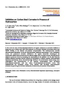 Inhibition on Carbon Steel Corrosion in Presence of Hydrocarbon