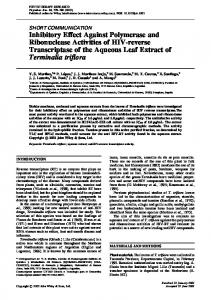 Inhibitory effect against polymerase and ... - Semantic Scholar