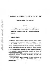 Initial ideals of Borel type