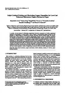 Inkjet Catalyst Printing and Electroless Copper Deposition for Low ...