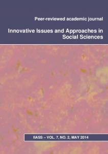 Innovative Issues and Approaches in Social Sciences - IIASS