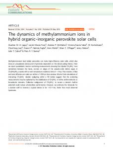 inorganic perovskite solar cells