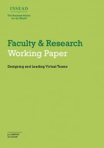 Insead Faculty & Research Working Paper