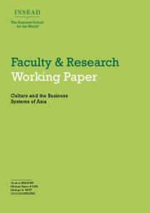 Insead Faculty & Research Working Paper