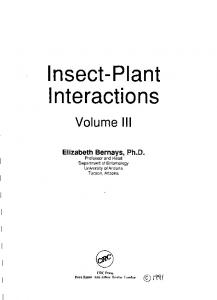 Insect-Plant Interactions