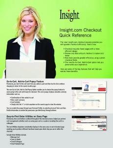 Insight.com Checkout Quick Reference