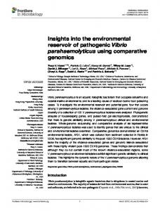 Insights into the environmental reservoir of pathogenic ... - Frontiers