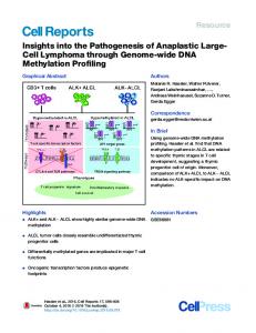 Insights into the Pathogenesis of Anaplastic Large-Cell ... - Cell Press