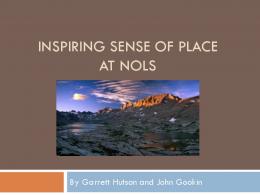 Inspiring sense of place at NOLs