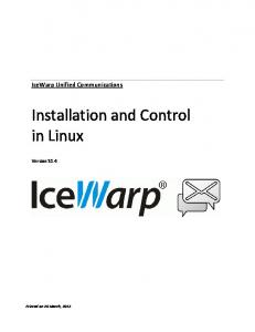 Installation and Control in Linux - IceWarp