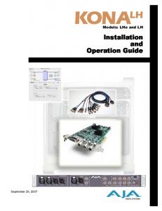 Installation and Operation Guide - Aja