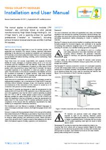 Installation and User Manual (INT)