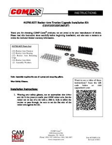 Installation Instructions! - COMP Cams