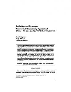 Institutions and Technology - CiteSeerX