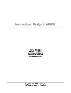 Instructional Design in ANGEL