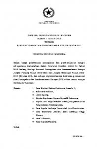 Instruksi Presiden Republik Indonesia Nomor 1 Tahun 2013