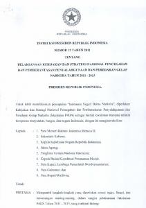 instruksi presiden republik indonesia nomor 12 tahun 2011 tentang