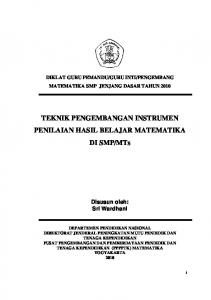 Instrumen Penilaian Matematika SMP - MGMP Matematika Satap ...