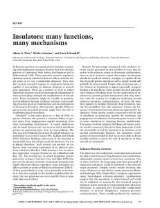 Insulators - Genes & Development