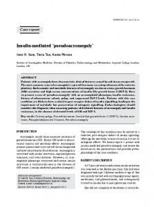 Insulin-mediated 'pseudoacromegaly'