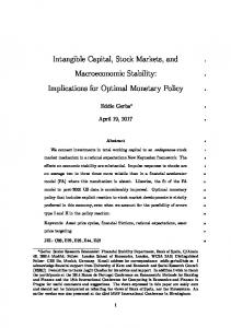 Intangible Capital, Stock Markets, and