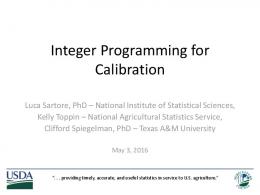 Integer Programming for Calibration