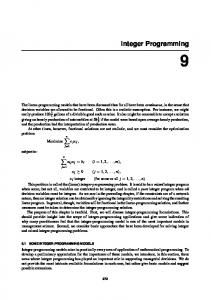 Integer Programming