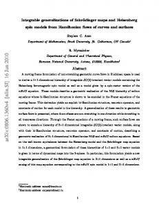 Integrable generalizations of Schrodinger maps and Heisenberg spin