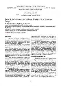 Integral Backstepping for Attitude Tracking of a Quadrotor System