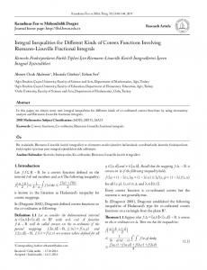 Integral Inequalities for Different Kinds of Convex ...