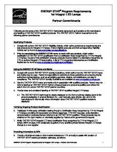 Integral LED Lamps specification