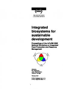 Integrated biosystems for sustainable development - Publications