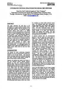 INTEGRATED CONTROL STRATEGIES FOR DOUBLE SKIN SYSTEMS