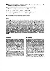 Integrated management to restore macrophyte domination - CiteSeerX