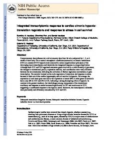 Integrated transcriptomic response to cardiac chronic hypoxia ...