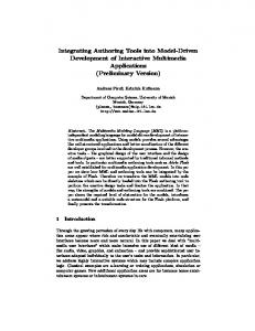 Integrating Authoring Tools into Model-Driven Development of ...