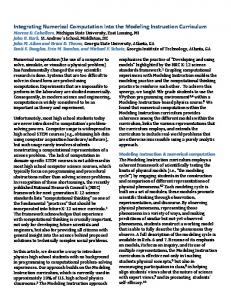 Integrating Numerical Computation into the Modeling