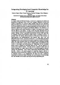 Integrating Ontological and Linguistic Knowledge ... - Semantic Scholar